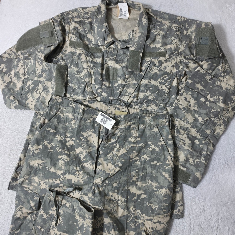 US Army Combat Uniform Set Mens M Long Digital Camo ACU Ripstop 31-35/32.5-35.5